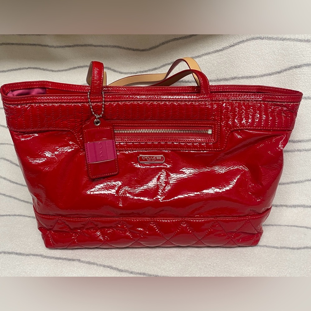 Coach Poppy Liquid Gloss Large Tote